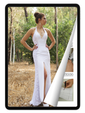 eBook: Halter-Neck Wedding Dress with Removable Sleeves