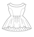 Pattern: Crew-Neck Wedding Dress with Full Skirt, Pattern, Corset Academy