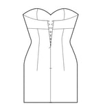Pattern: Dress with Separately Cut Cups, Pattern, Corset Academy