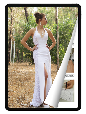 eBook: Halter-Neck Wedding Dress with Removable Sleeves